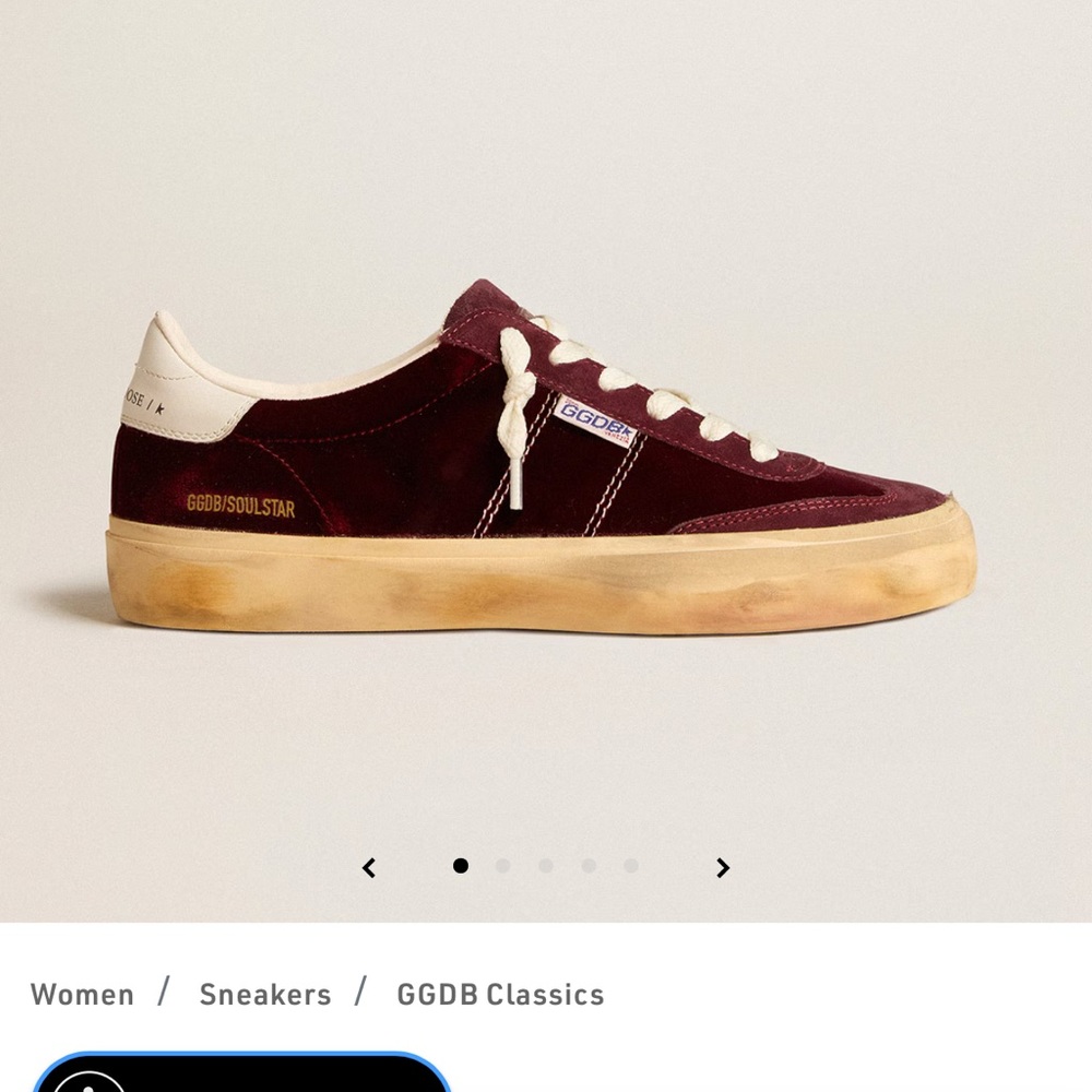 Golden Goose GGDB Classics Burgundy Sneakers